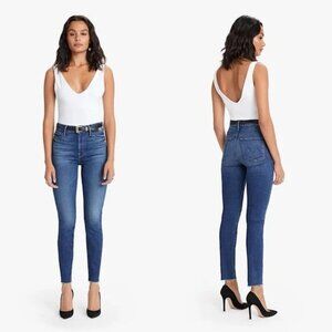 MOTHER Jeans High Waisted Looker Ankle Fray On The Edge Wash Skinny size 27